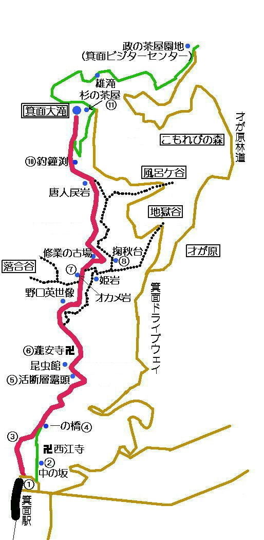 滝道マップ