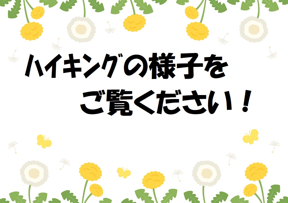 2026年5月11日（月）のハイキングの様子を公開しました