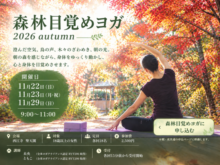 【森林目覚めヨガ】明治の森箕面国定公園 森林ヨガ2026 autumn